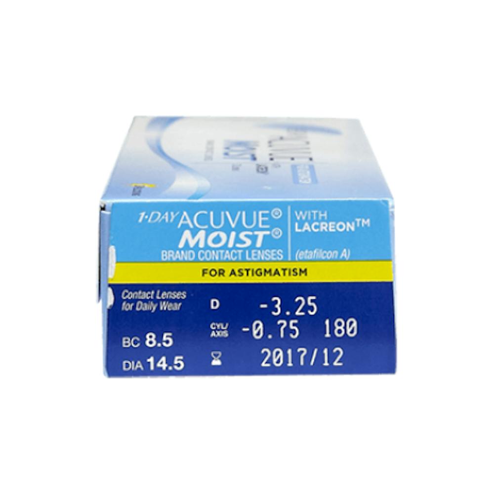 1-Day Acuvue Moist for Astigmatism 30 parameters