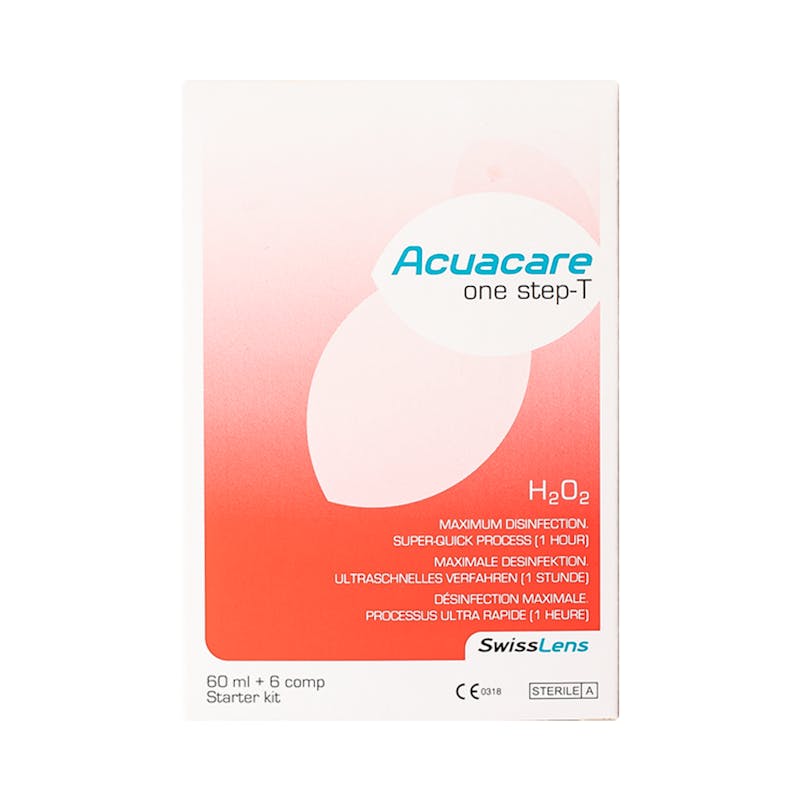 Acuacare One Step- T - 60ml + 6 comprimés + étui pour lentilles