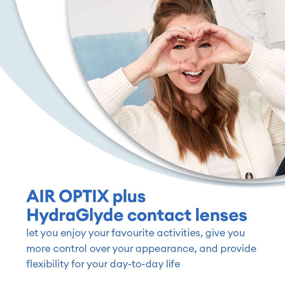 AIR OPTIX plus HydraGlyde - 6 monthly lenses - marketing