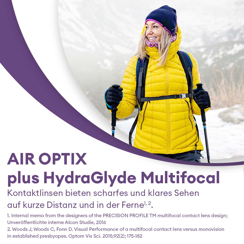 AIR OPTIX plus HydraGlyde Multifocal - 6 Monatslinsen - marketing