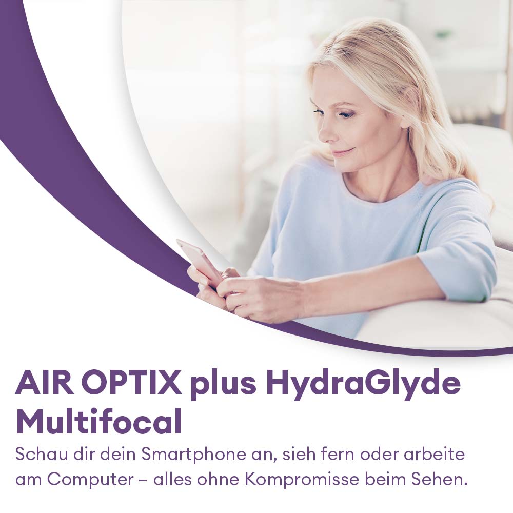 AIR OPTIX plus HydraGlyde Multifocal - 6 Monatslinsen - marketing