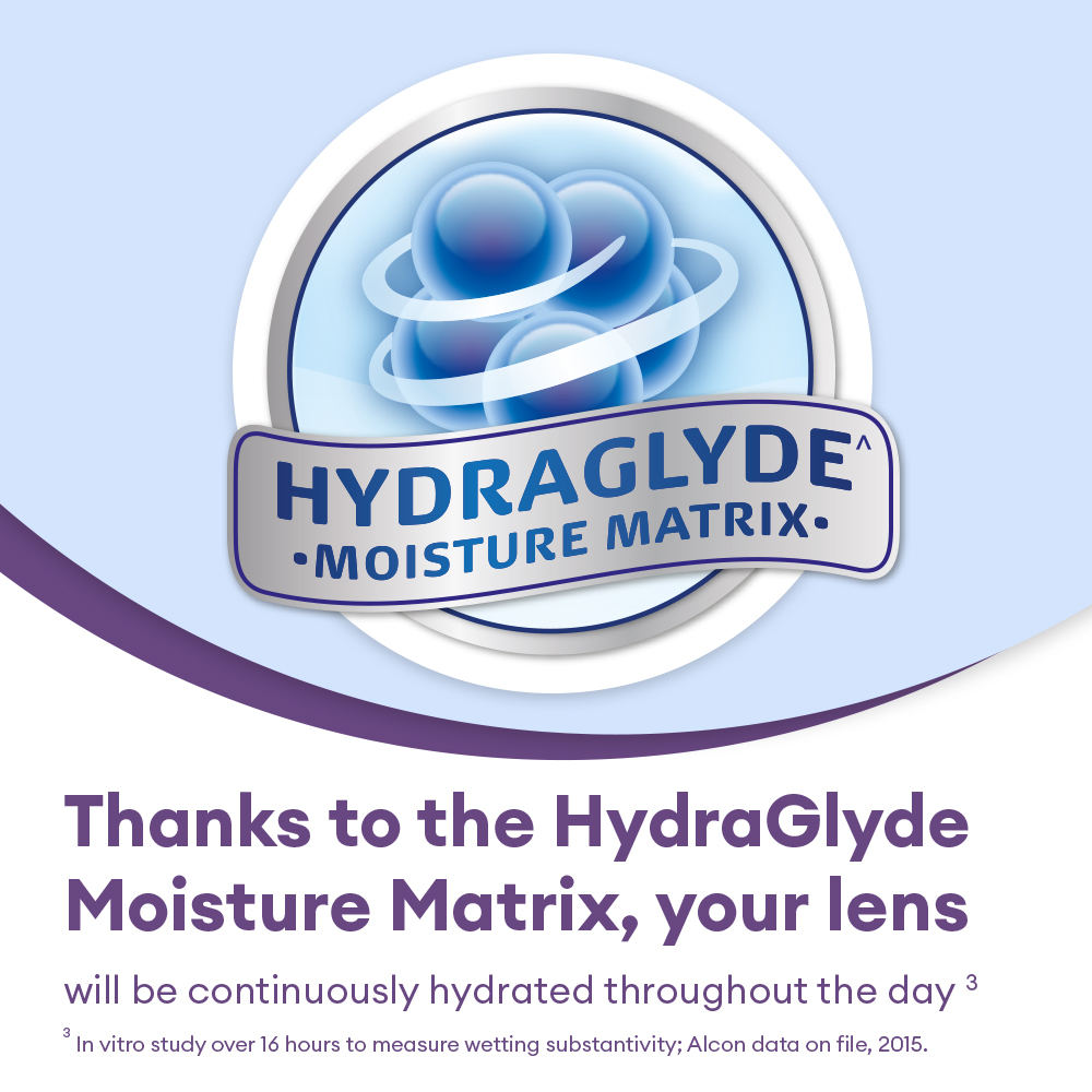 AIR OPTIX plus HydraGlyde Multifocal - 6 monthly lenses - marketing