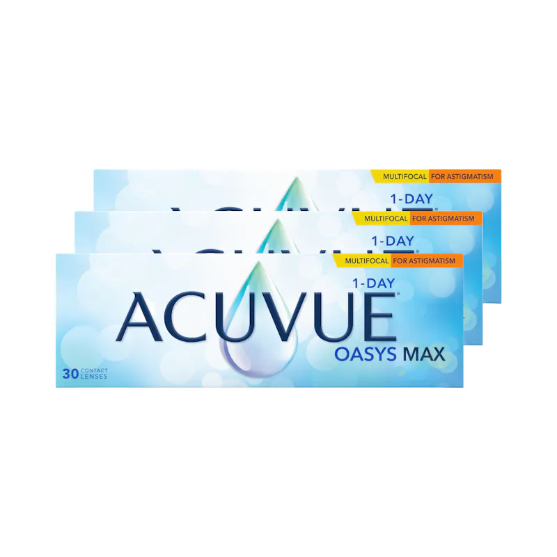 ACUVUE OASYS MAX 1-Day MULTIFOCAL for ASTIGMATISM - 90 lentilles journalières