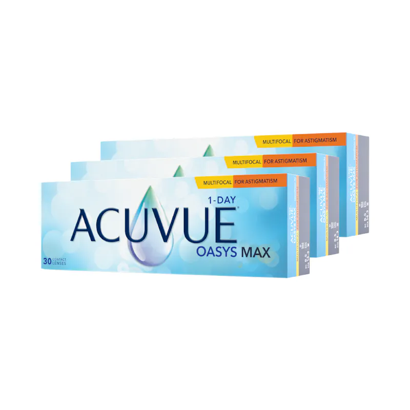 ACUVUE OASYS MAX 1-Day MULTIFOCAL for ASTIGMATISM - 90 lentilles journalières