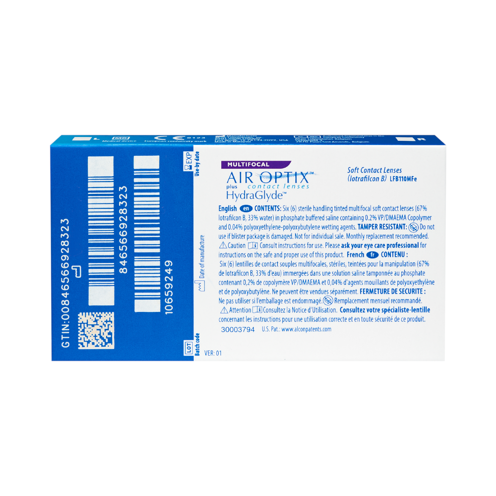 AIR OPTIX plus HydraGlyde Multifocal - 6 Monatslinsen