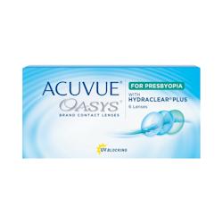 Le produit Acuvue Oasys for Presbyopia - 6 lentilles de contact est valable chez mrlens