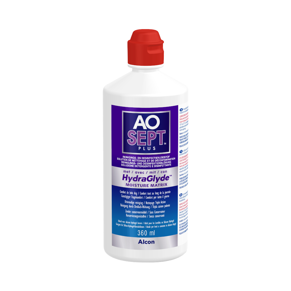 AOSEPT PLUS with HydraGlyde - 360ml + lens case