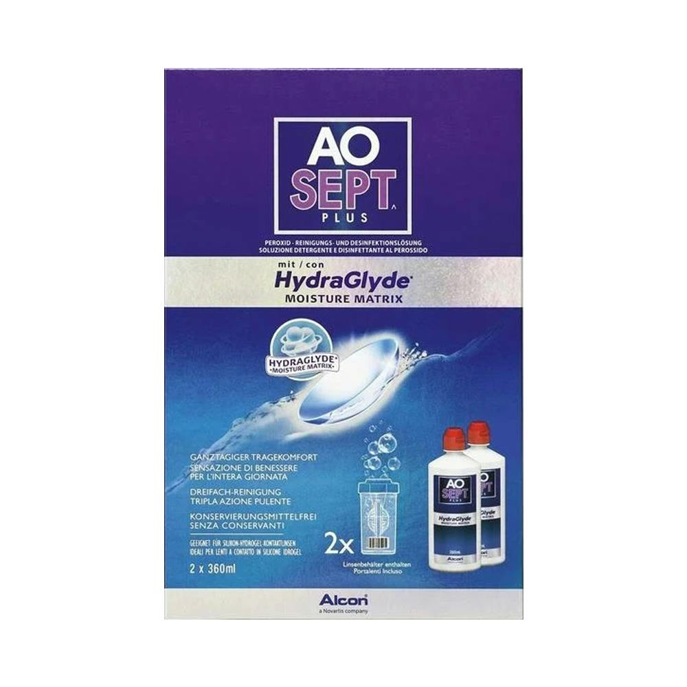 AOSEPT PLUS with HydraGlyde - 2 x 360ml front