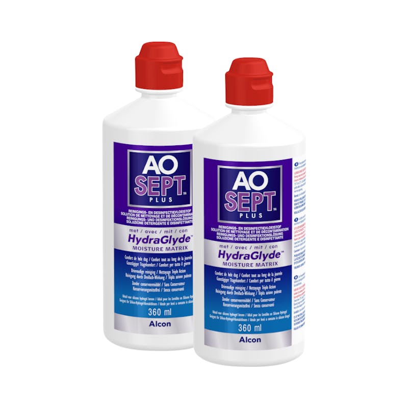 AOSEPT PLUS mit HydraGlyde - 2 x 360ml + lenzendoosje
