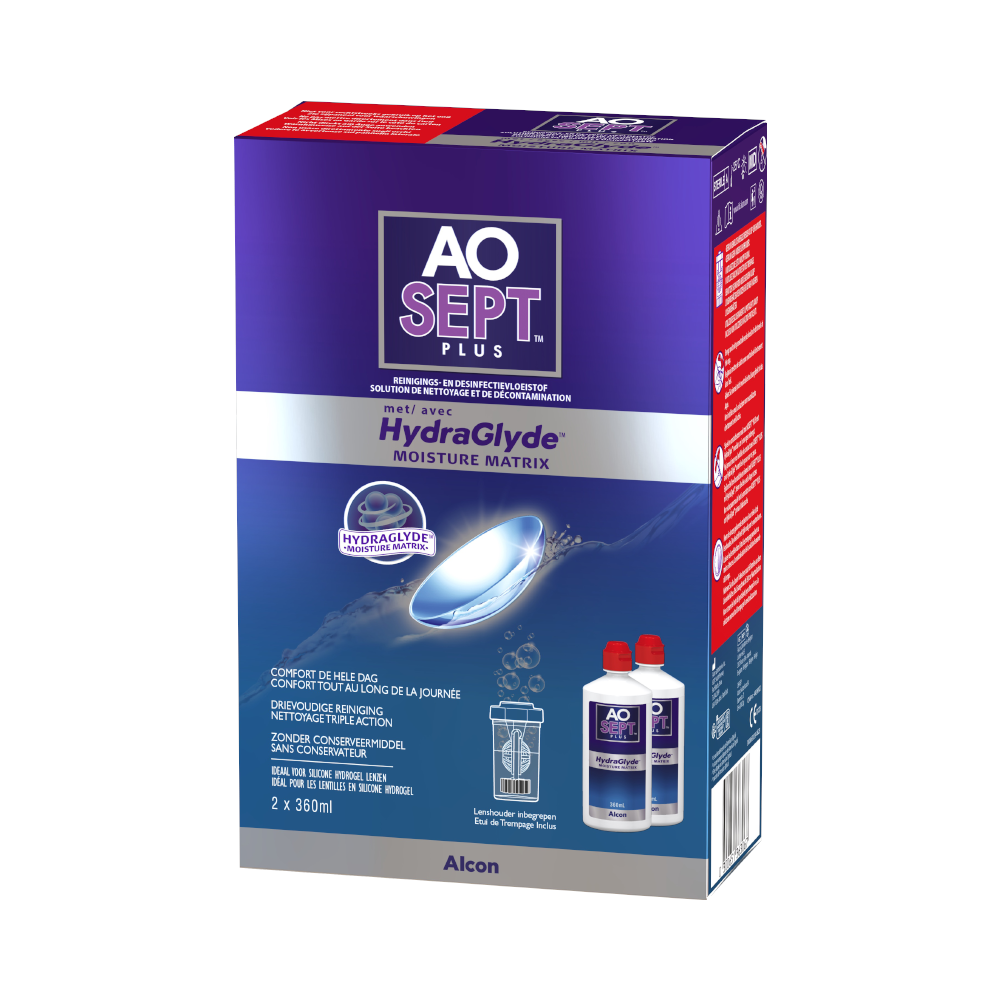 AOSEPT PLUS mit HydraGlyde - 2 x 360ml + Behälter