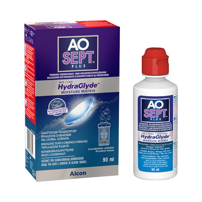 AOSEPT PLUS mit HydraGlyde - 90ml + lenzendoosje