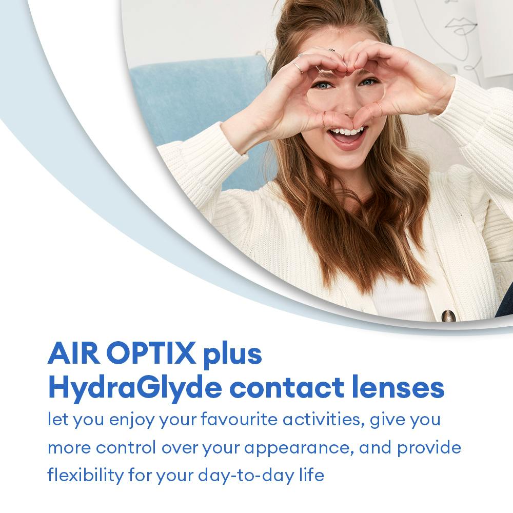 AIR OPTIX plus HydraGlyde 3 marketing