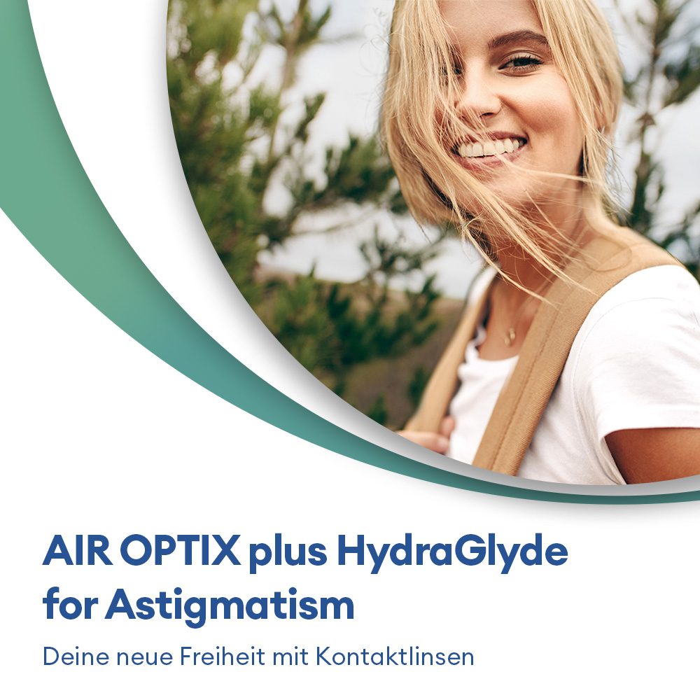 AIR OPTIX Plus HydraGlyde for Astigmatism - 6 Monatslinsen - marketing