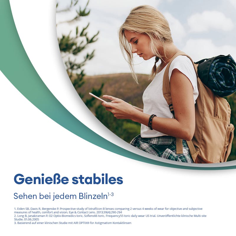 AIR OPTIX Plus HydraGlyde for Astigmatism - 6 Monatslinsen - marketing