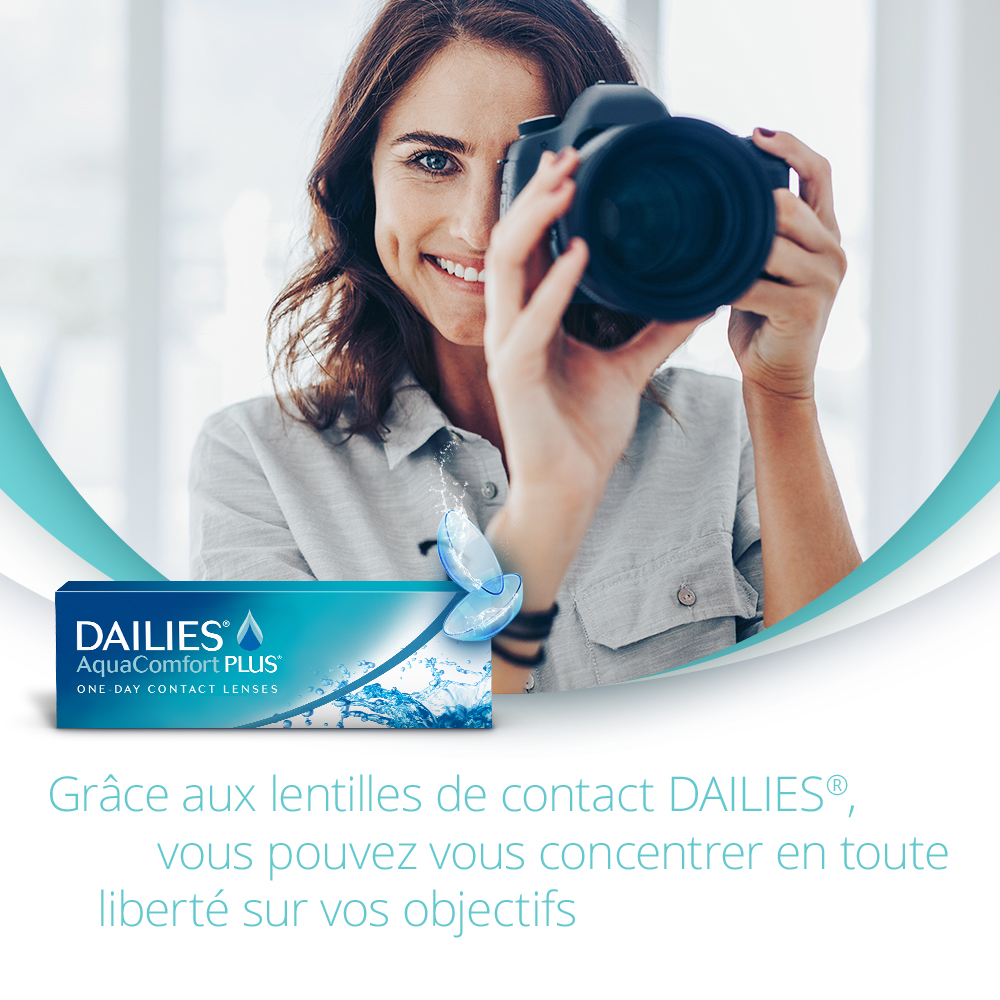 DAILIES AquaComfort PLUS - 90 lentilles journalières - marketing