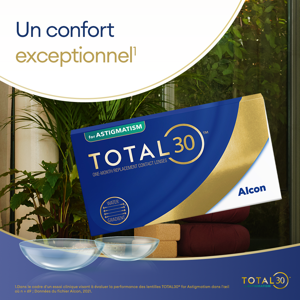 TOTAL30 for Astigmatism - 6 lentilles mensuelles - marketing