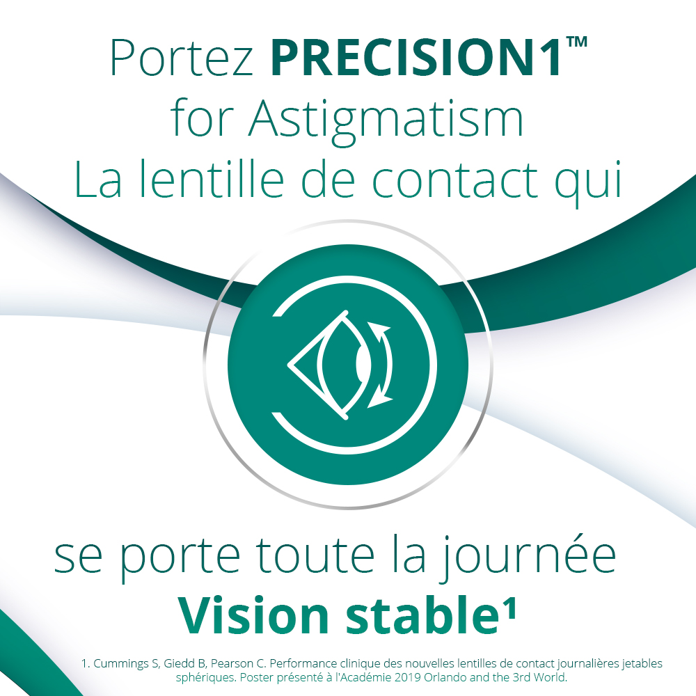 PRECISION1 for Astigmatism - 90 lentilles journalières - marketing