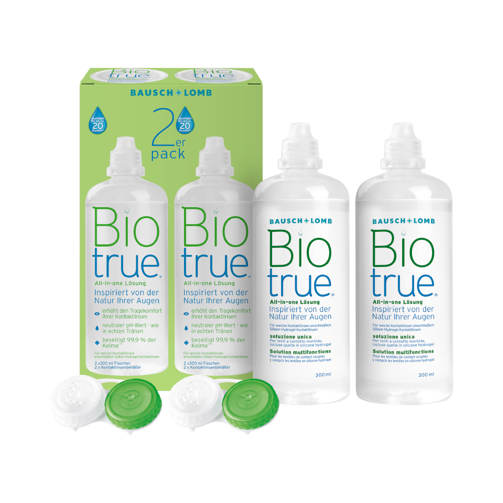 Biotrue All-in-one - 2x300ml + Behälter