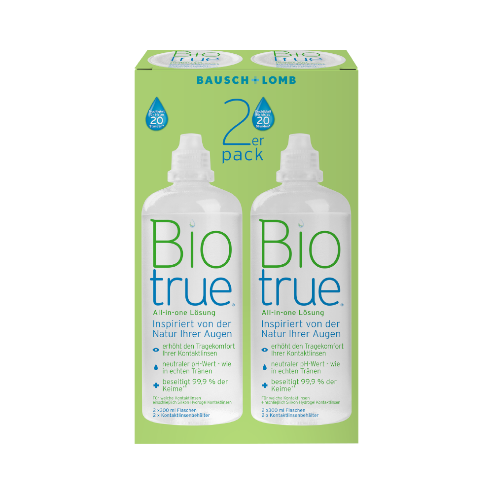 Biotrue All-in-one - 2x300ml + Behälter