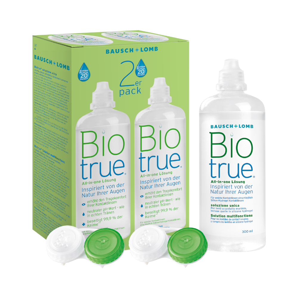 Biotrue All-in-one - 2x300ml + Behälter