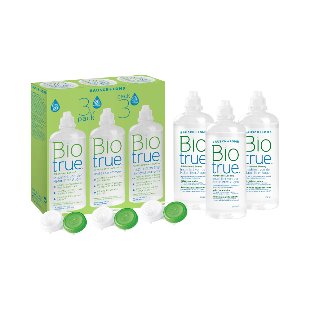 Biotrue All-in-one - 3x300ml + lens case