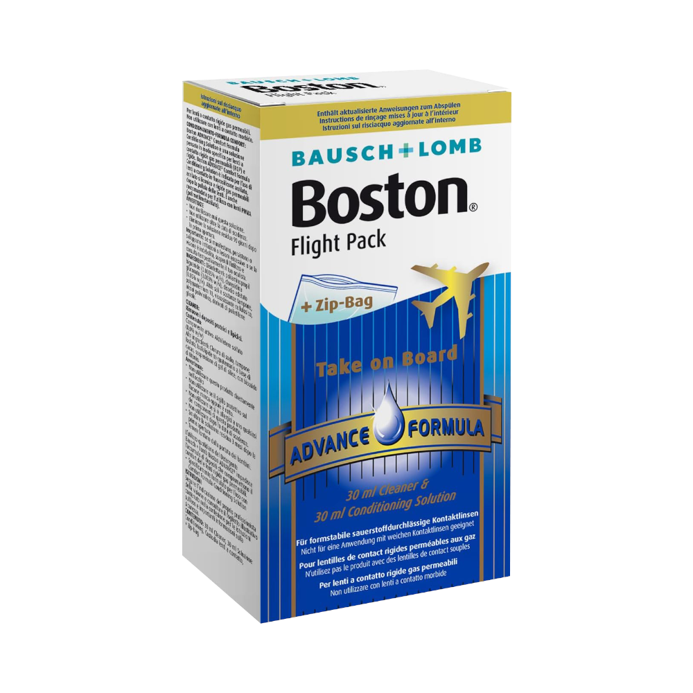 Boston ADVANCE Flight Pack - 30ml Cleaner + 30ml Conditioner + étui pour lentilles