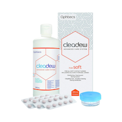 The product Cleadew soft - 385ml + 30 tablets + lens case is available on mrlens