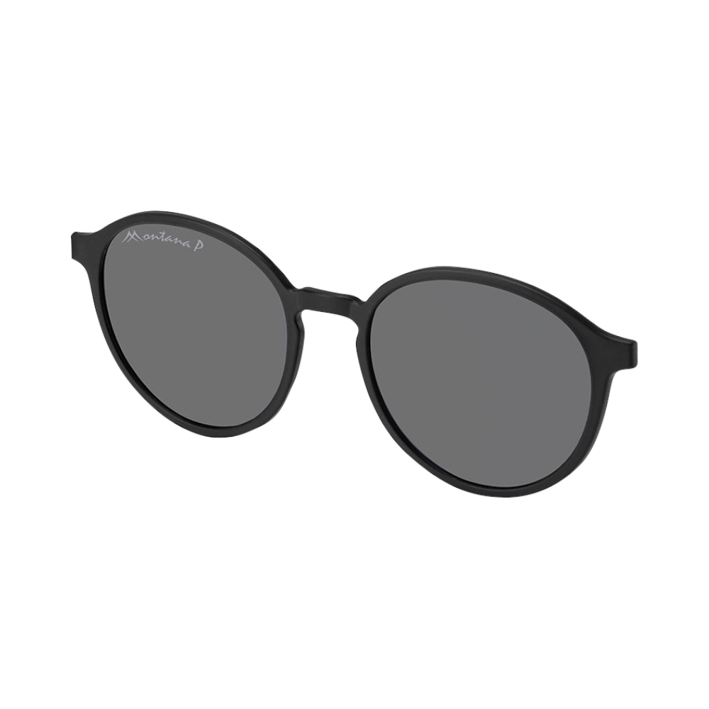 Montana Eyewear Magnetic Clip-on mit polarisierten Rauch-Solargläsern schwarz CLIP-MRC4-1