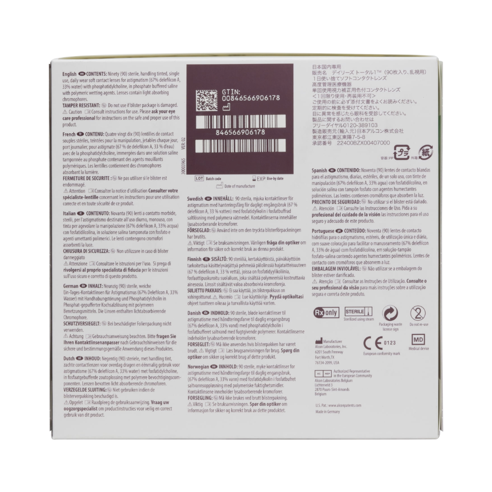 DAILIES TOTAL1 for Astigmatism 90