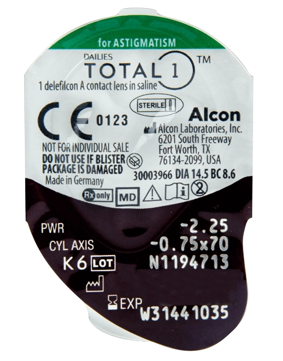DAILIES TOTAL1 for Astigmatism 90