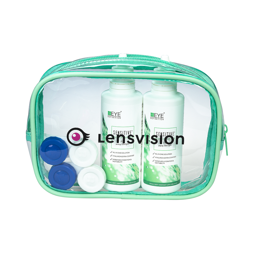 EyeDefinition SENSITIVE flight pack - 2x100 ml + 2 lens cases