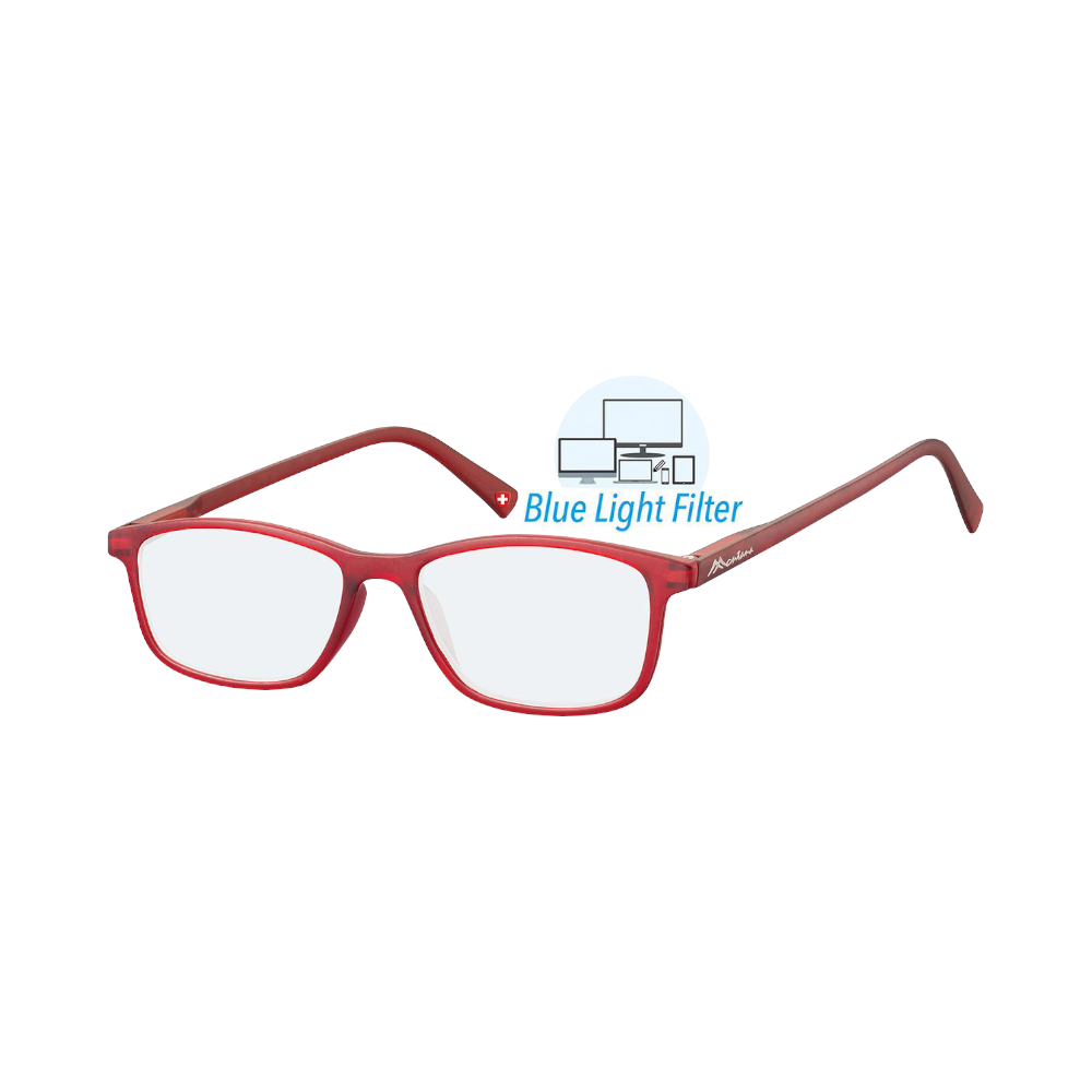 Montana Lesebrille mit Blaulichtfilter Manui red LBBLF51B