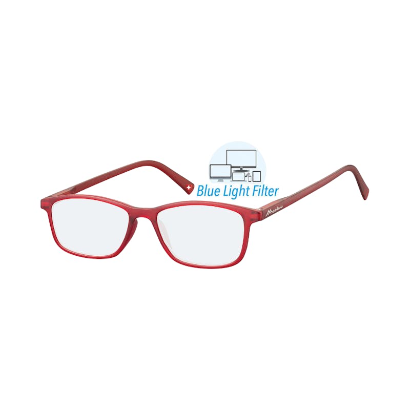 Montana Reading glasses with blue light filter Manui red LBBLF51B