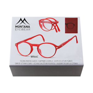 Montana Folding Reading Glasses Bali red BOX66C