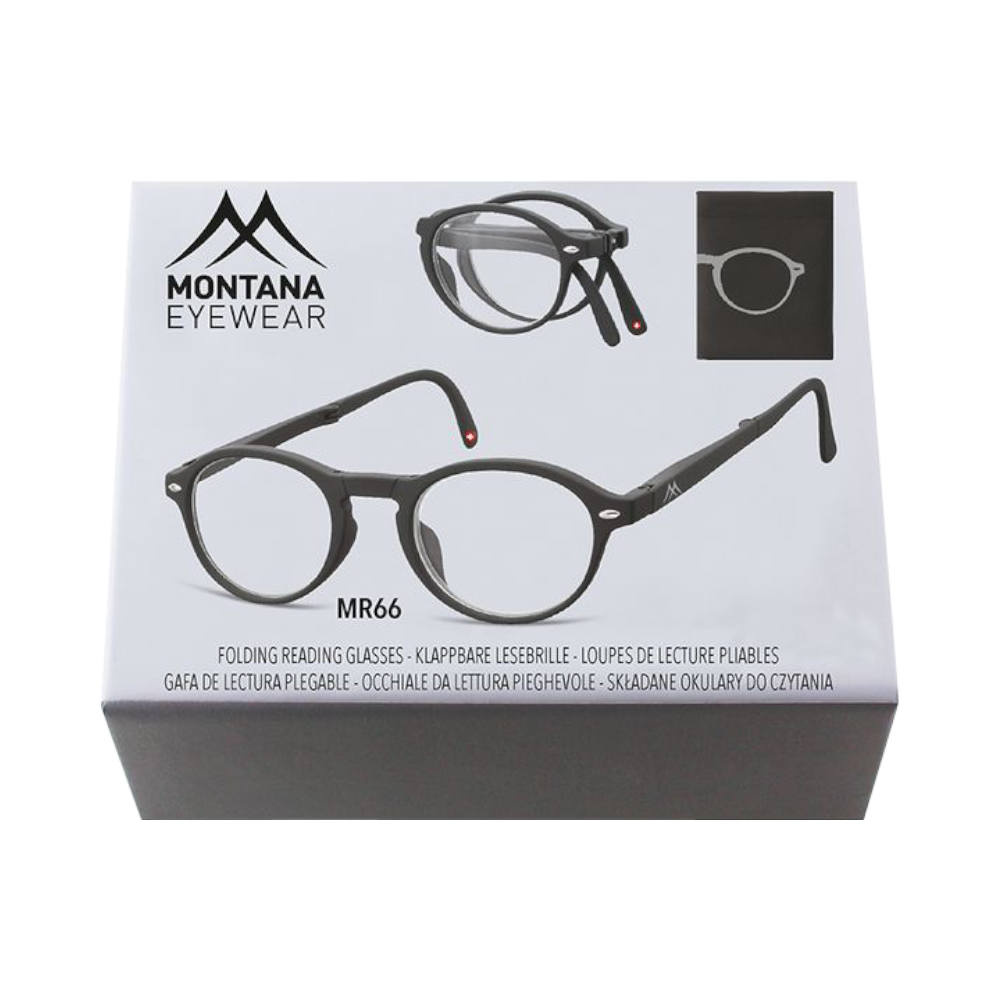 Montana Eyewear Lunettes de lecture pliables Bali noir BOX66