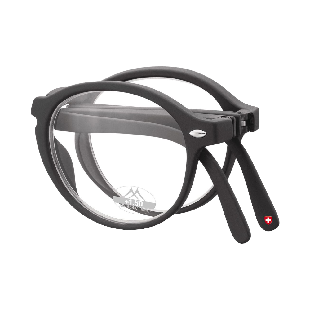 Montana Eyewear Folding Reading Glasses Bali black BOX66