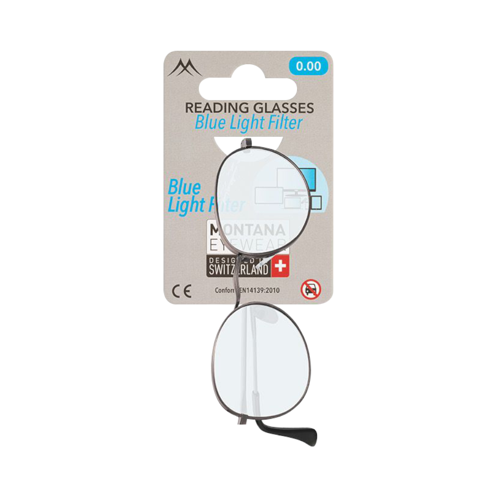 Montana Eyewear Lunettes de lecture filtre lumière bleue Rinca gris HBLF54