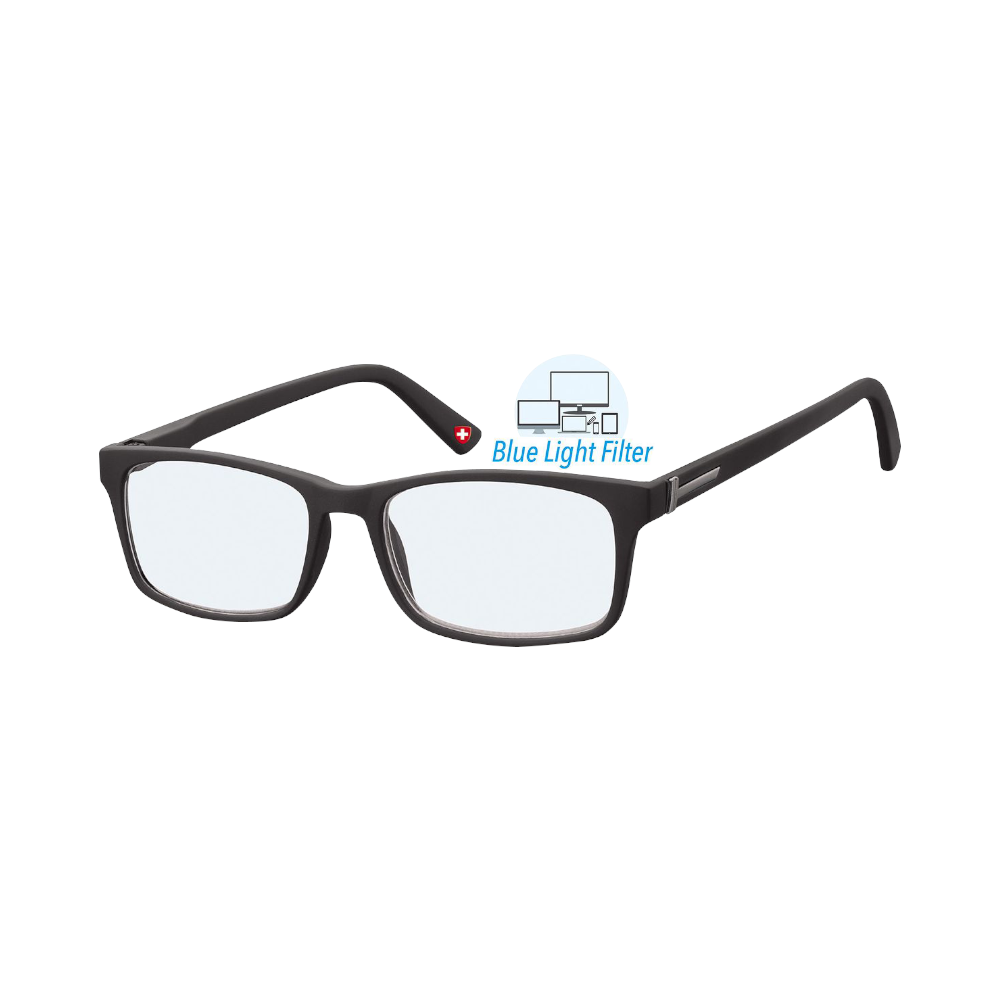 Montana Lesebrille mit Blaulichtfilter Sumba black HBLF73