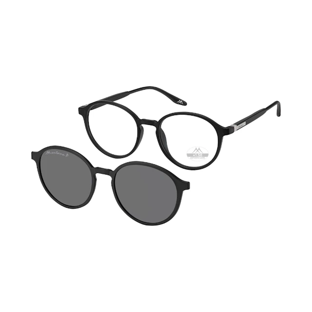 Montana Eyewear Occhiali da lettura Samosir nero MRC4 + Clip-on nero POL