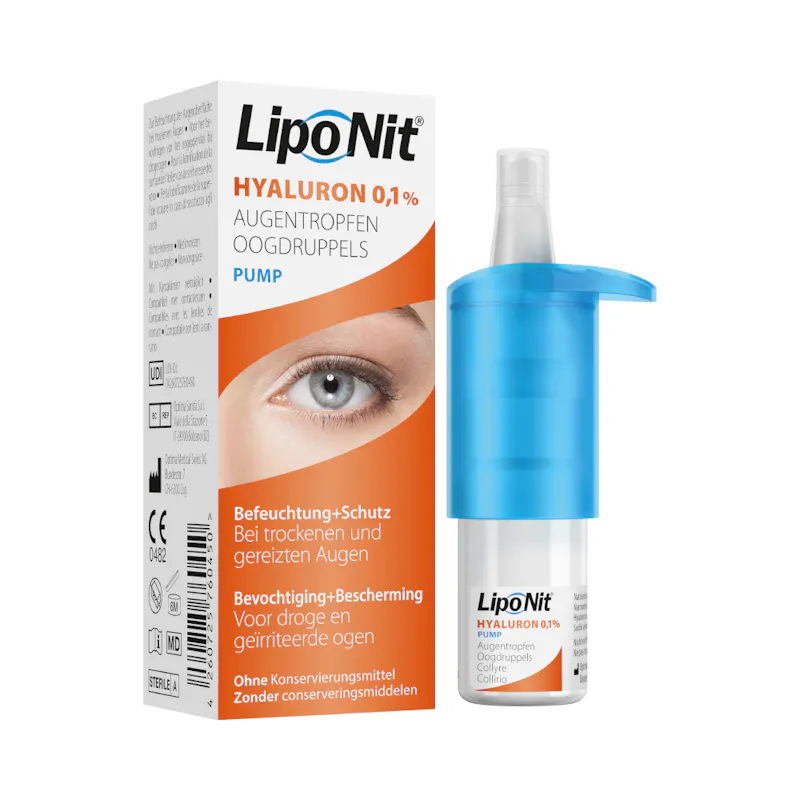 Lipo Nit Hyaluron eye drops 0.1% - 10ml pump dispenser