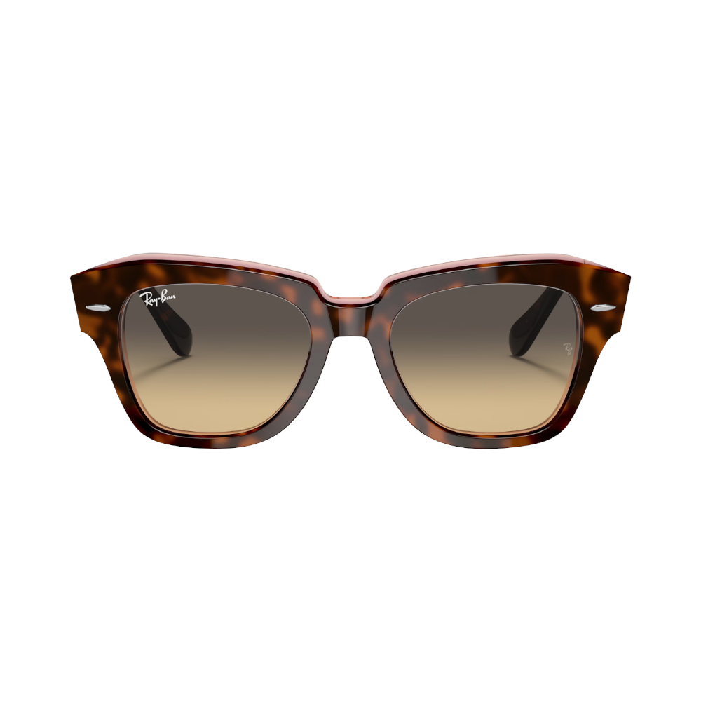 Ray-Ban STATE STREET Marrone / tartaruga su Rosa trasparente S