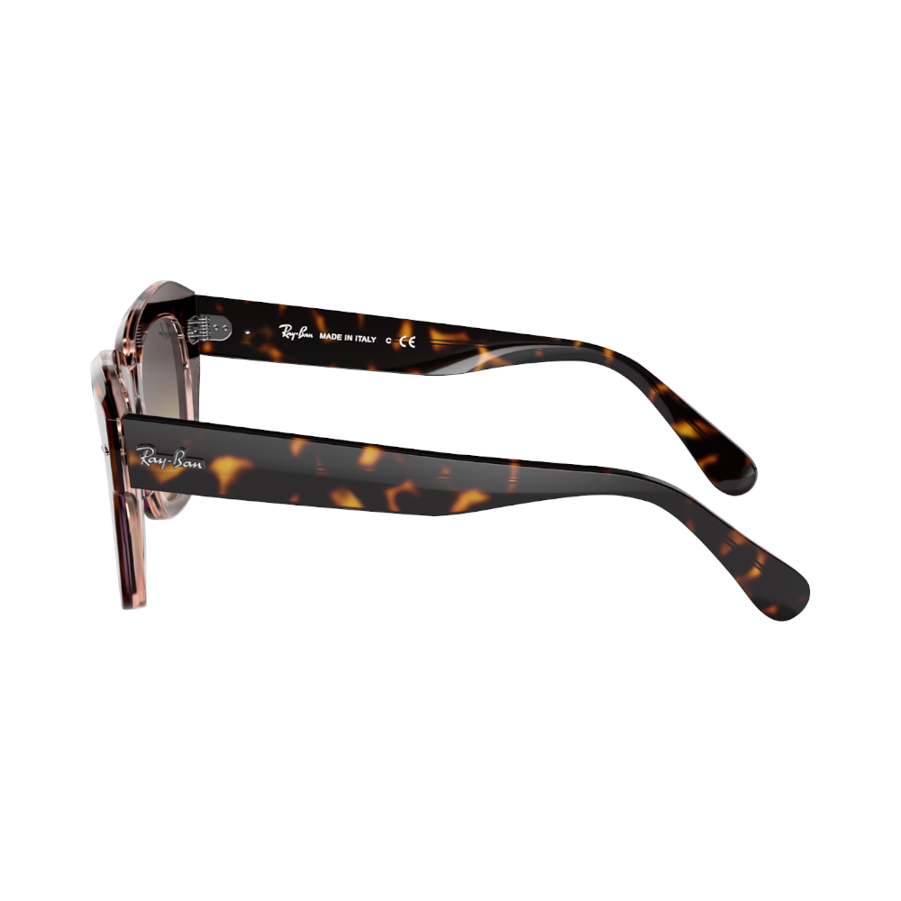 Ray-Ban STATE STREET Marrone / tartaruga su Rosa trasparente S