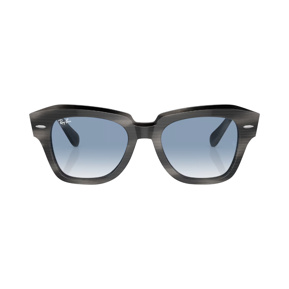 Ray-Ban STATE STREET Hellblau/ Grau gestreift S