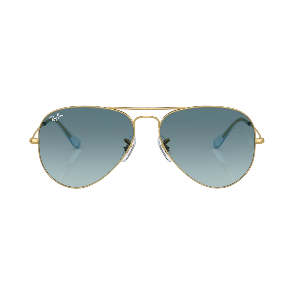 Ray-Ban AVIATOR LARGE METAL Blau auf Gold L