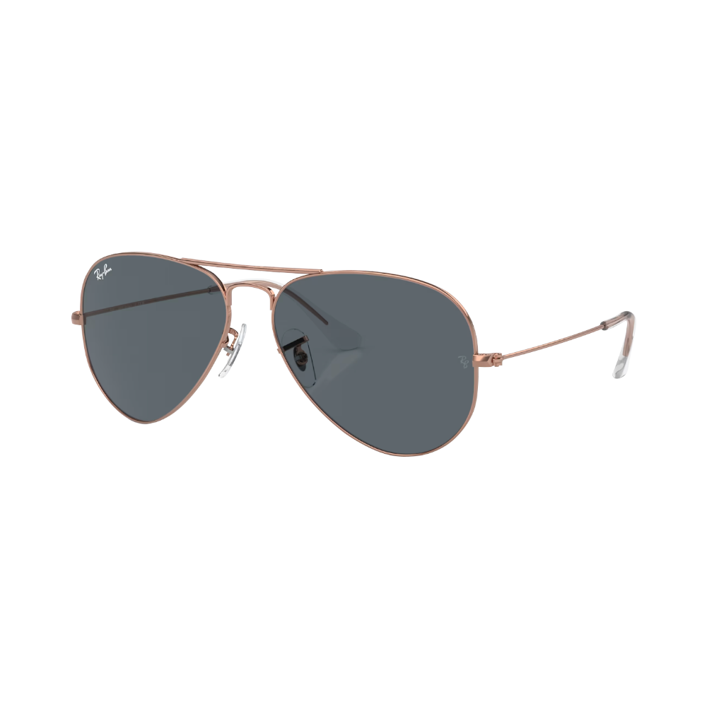 Luxottica Ray-Ban AVIATOR LARGE METAL Blau auf Rotgold L 8056597855921