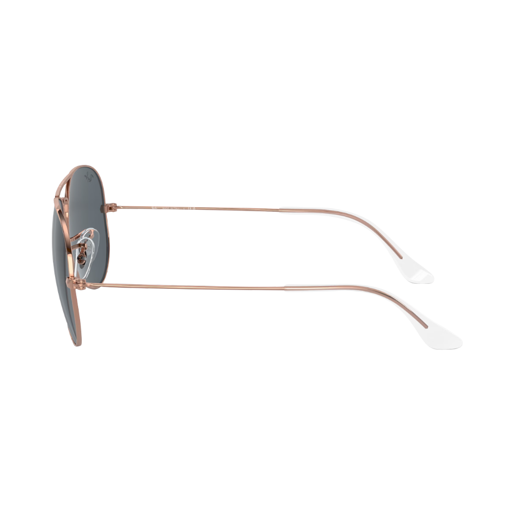 Ray-Ban AVIATOR LARGE METAL blue on rose gold L