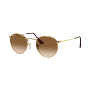 Ray-Ban ROUND METAL Braun auf Gold S