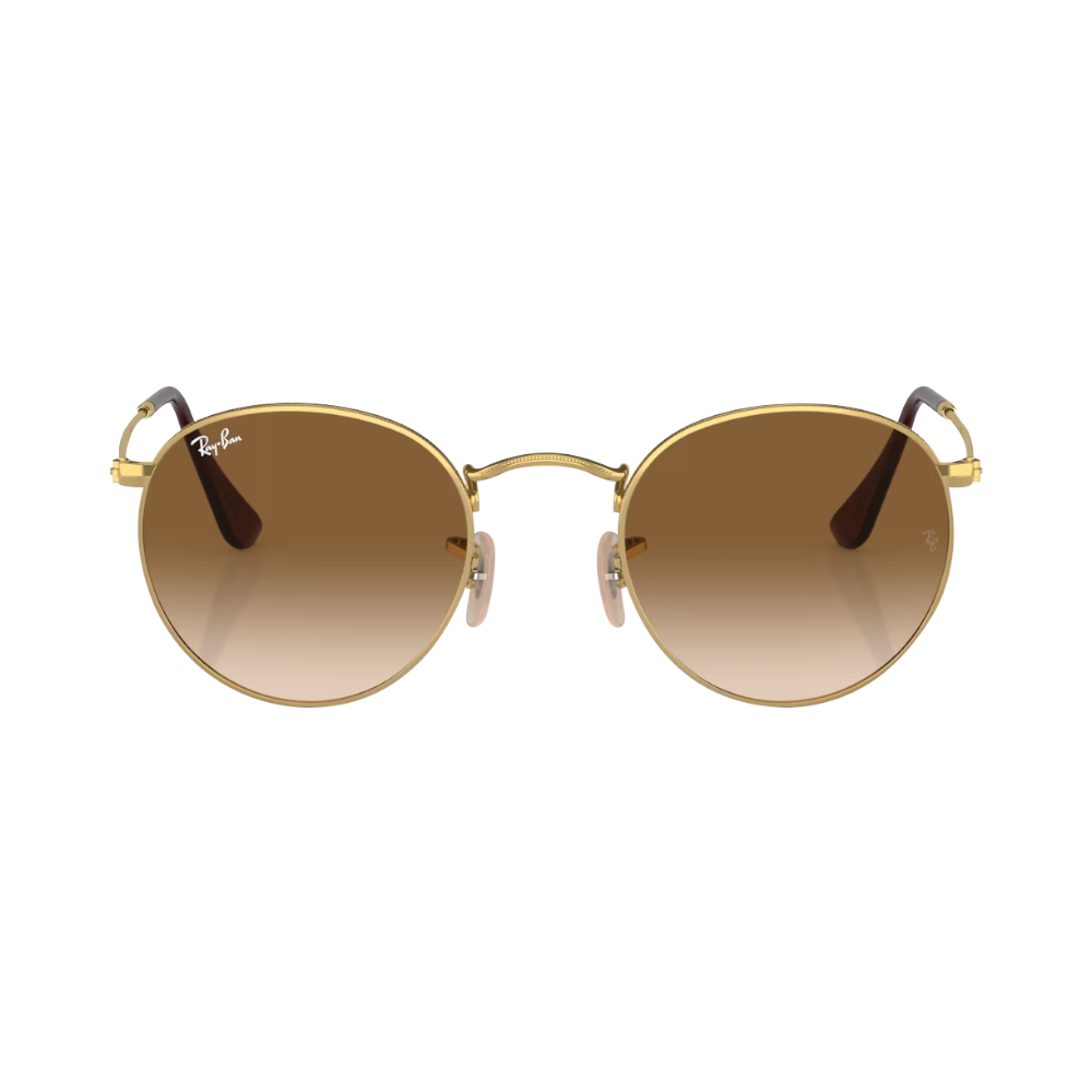 Ray-Ban ROUND METAL marron sur or S