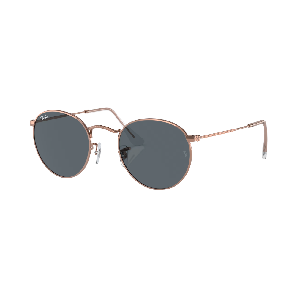 Luxottica Ray-Ban ROUND METAL Blau auf Rotgold S 8056597858496