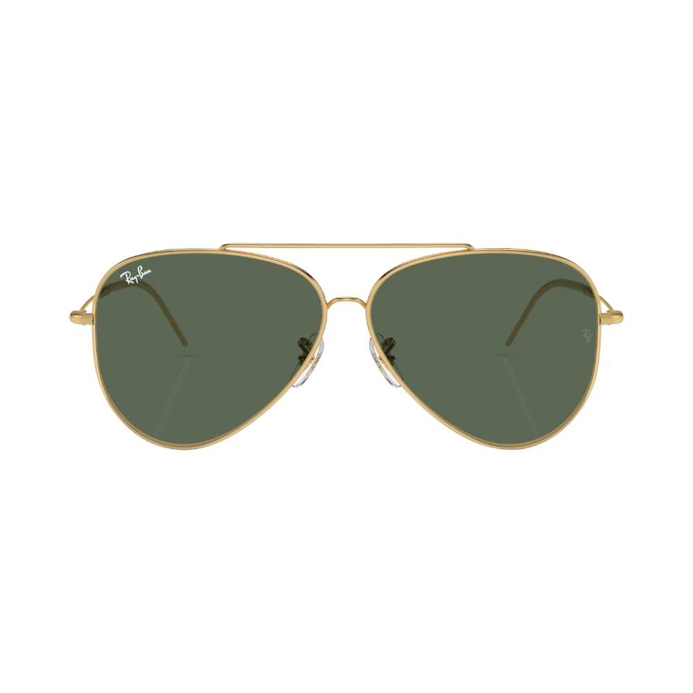 Ray-Ban AVIATOR REVERSE green on gold L